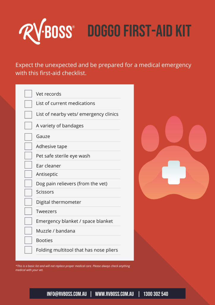 printable dog first aid kit checklist